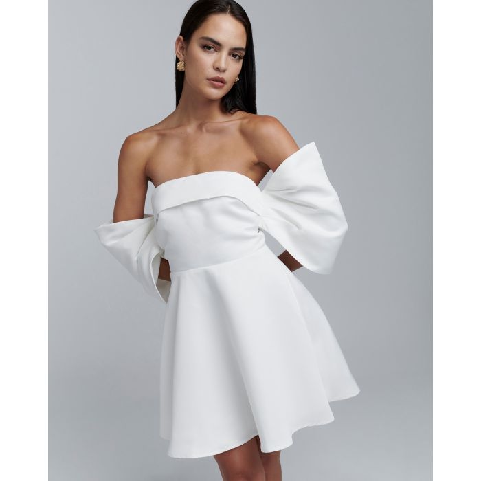 knee length dresses for ladies David Koma Crystal-Embellished Cady Mini Dress – Runway Catalog