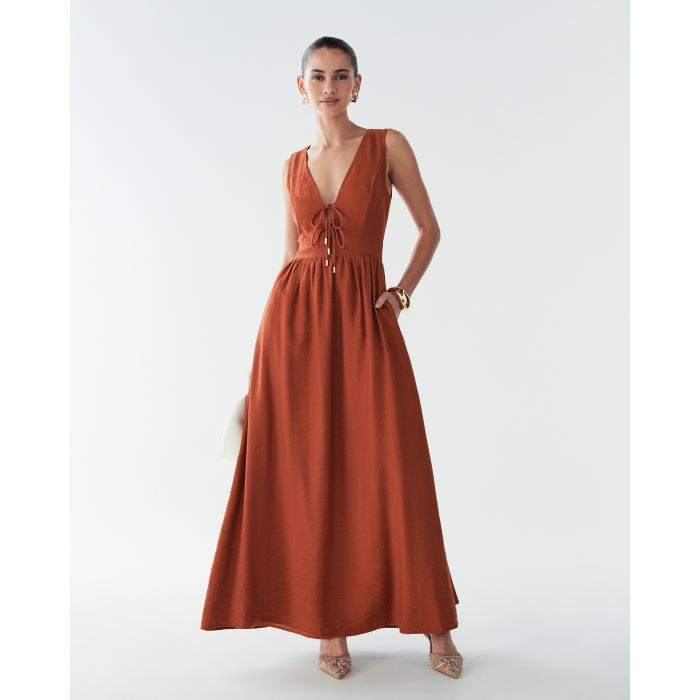 knee length dresses for ladies Baltic Born Womens Uma Velvet Maxi Dress | Clove + Amber Floral main image 1